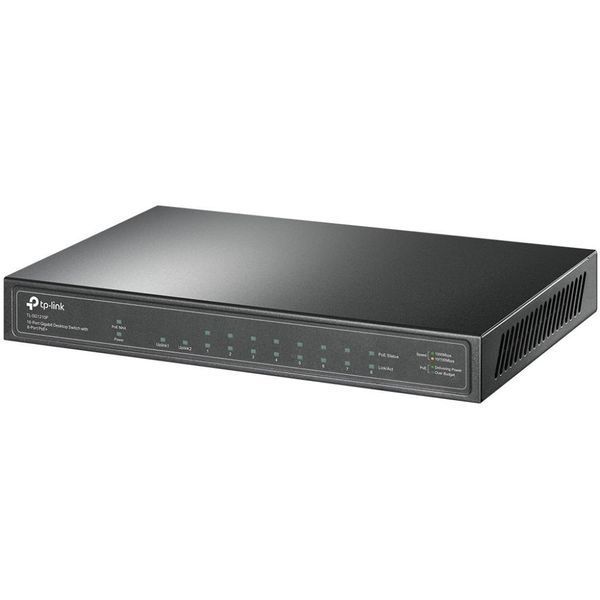 Комутатор TP-LINK TL-SG1210P 8xGE (8xPoE), 1xSFP, 63Вт, Некерований RC_TL-SG1210P фото