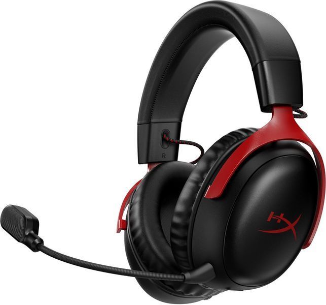 Гарнітура ігрова HyperX Cloud III, WL/USB-A/USB-C, чорно-червоний RC_77Z46AA фото