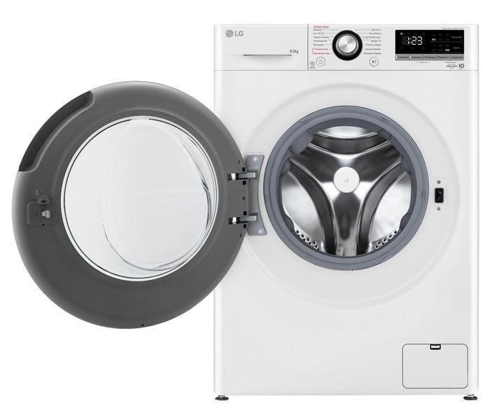 Стиральная машина LG фронтальная, 8.5кг, 1200, A+++, 48см, дисплей, пара, инвертор, белый RC_F2V3GS6WW фото