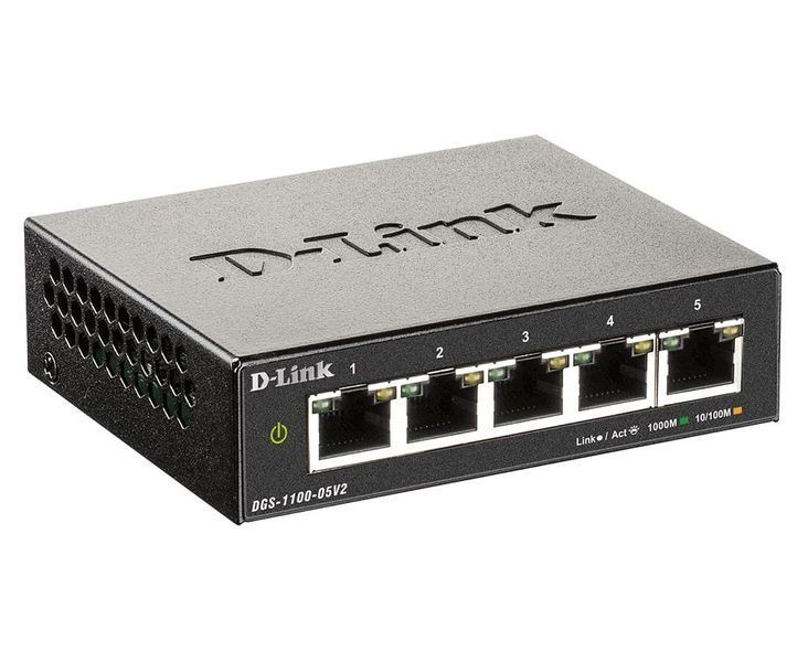 Коммутатор D-Link DGS-1100-05V2 5xGE Easy Smart RC_DGS-1100-05V2 фото