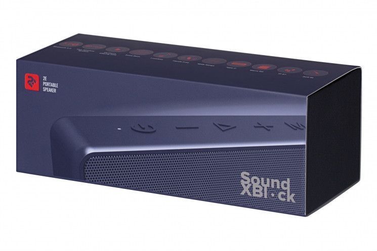 Акустическая система 2E SoundXBlock TWS Waterproof Blue RC_2E-BSSXBWBL фото