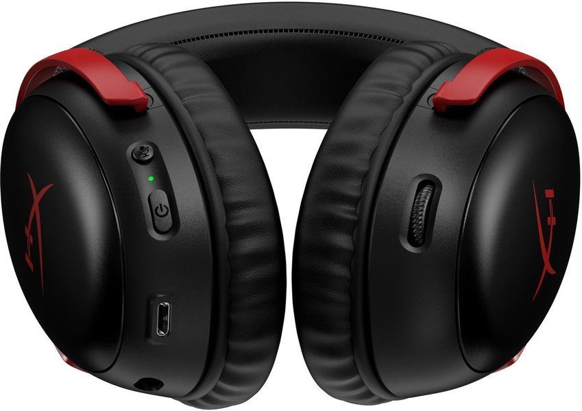 Гарнітура ігрова HyperX Cloud III, WL/USB-A/USB-C, чорно-червоний RC_77Z46AA фото