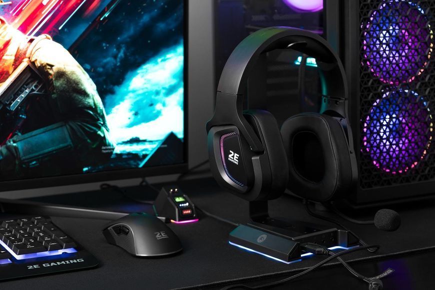 Гарнитура игровая HG340, 7.1, USB-A, RGB, 2м, чёрный 2E Basic RC_2E-HG340BK-7.1 фото