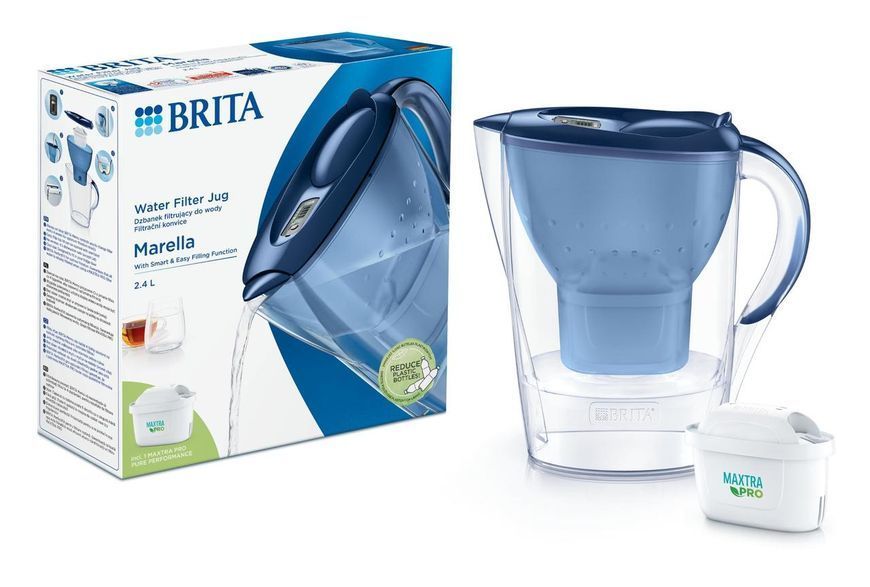 Фільтр-глечик Brita Marella Memo MXPro 2.4л (1.4л очищеної води) синій RC_1052799 фото