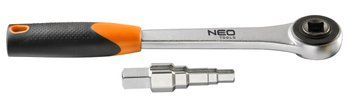 Ключ-трещотка Neo Tools, 1/2" ступенчатый, для разъемных соединений, CrV RC_02-060 фото