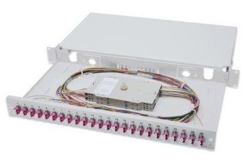 Оптическая панель DIGITUS 19' 1U, 24xLC duplex, Incl, Splice Cass, OM4 Color Pigtails, Adapter RC_DN-96332-4 фото