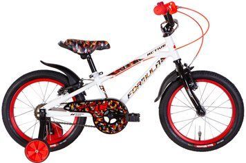 Велосипед ST 16" Formula ACTIVE Vbr рама-8,5" білий 2024 крила, дзвоник VT_OPS-FRK-16-203 фото