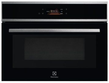 Духовой шкаф Electrolux электрический компактный, 42л, дисплей, конвекция, ф-ция микроволн, черный RC_EVM8E08X фото