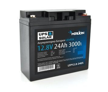 Литий-железо-фосфатный аккумулятор Merlion LiFePO4 12.8V 24Ah (4S4P/BMS-30A) (166x175x125) 5000 циклов U_19194 фото