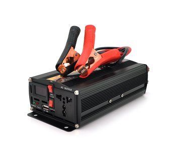 Інвертор напруги POWERMASTER, 24V/220V, 600W з модифікованою синусоїдою, 1 універсальна розетка, клеми U_29428 фото