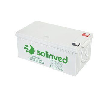 Акумуляторна батарея SOLINVED 200-12 GEL 12V 200 Ah (522 x 240 x 224), 60.3 kg Grey Q1/48 U_37425 фото