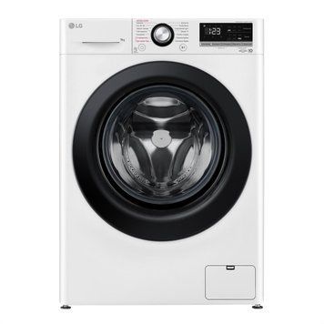 Пральна машина LG фронтальна, 9кг, 1400, A+++, 57см, дисплей, пара, інвертор, білий RC_F4V3VS6WW фото
