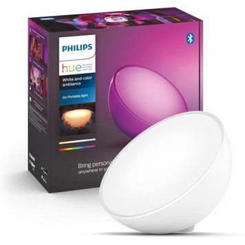 Светильник портативный умный Philips Hue Go, 2000K-6500K, RGB, ZigBee, Bluetooth, дым RC_915005821901 фото