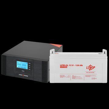 Комплект резервного живлення LP (LogicPower) ДБЖ + гелева батарея (UPS B1500 + АКБ GL 1440W) LP_19996 фото