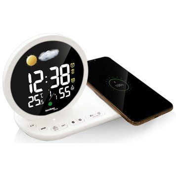 Часы настольные Technoline WT427 Wireless Mobile Charging White (WT427) DS_DAS302479 фото
