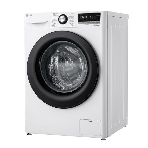 Стиральная машина LG фронтальная, 9кг, 1400, A+++, 57см, дисплей, пара, инвертор, белый RC_F4V3VS6WW фото
