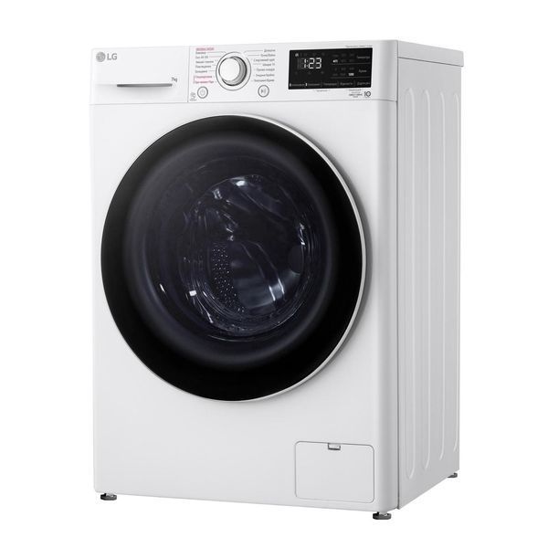 Пральна машина LG фронтальна, 7кг, 1200, A+++, 48см, дисплей, пара, інвертор, білий RC_F2V3HS0WW фото