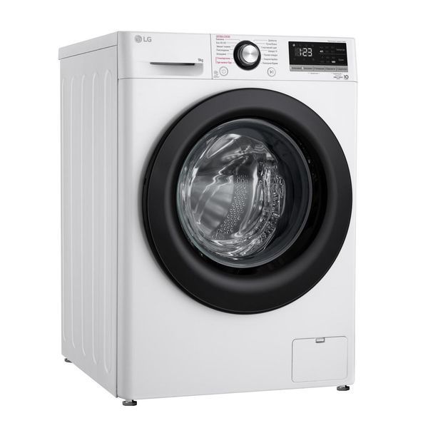 Стиральная машина LG фронтальная, 9кг, 1400, A+++, 57см, дисплей, пара, инвертор, белый RC_F4V3VS6WW фото