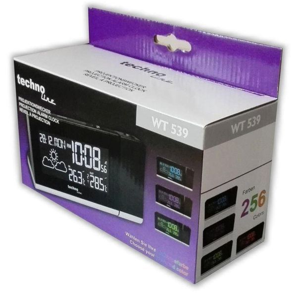 Годинник проекційний Technoline WT539 Black (WT539) (без акумулятора та зарядного пристрою) DS_DAS301813 фото