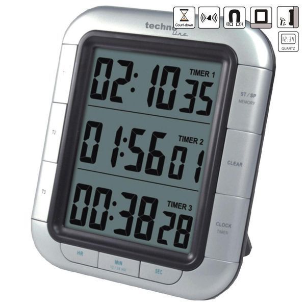 Таймер кухонний Technoline KT300 Magnetic Silver (KT300) DS_DAS301201 фото