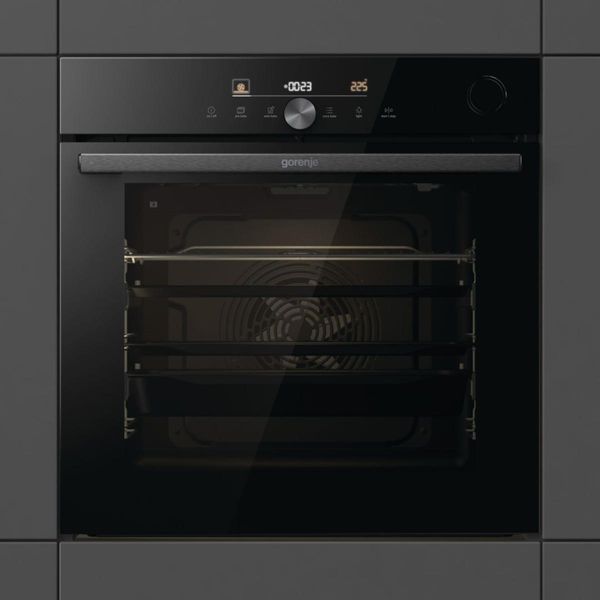 Духова шафа Gorenje електрична, 77л, A+, пара, дисплей, Wi-Fi, чорний RC_BSA6747DGWI фото