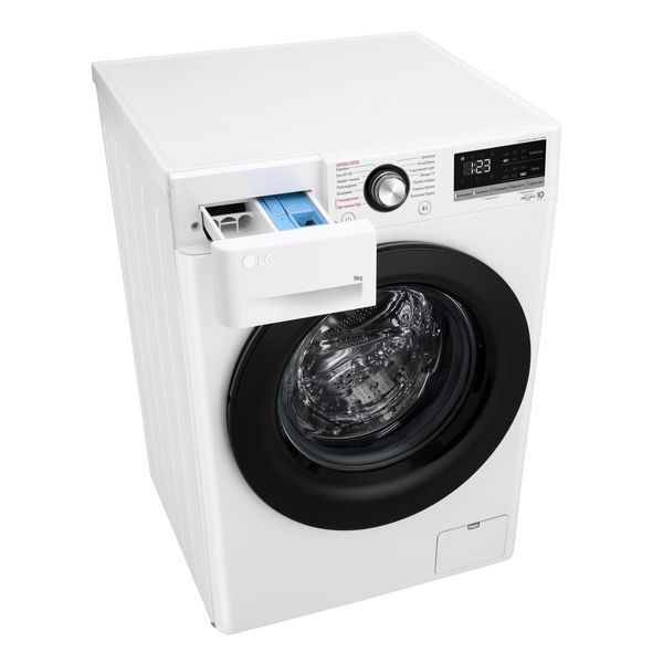 Стиральная машина LG фронтальная, 9кг, 1400, A+++, 57см, дисплей, пара, инвертор, белый RC_F4V3VS6WW фото