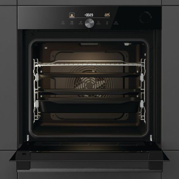 Духова шафа Gorenje електрична, 77л, A+, пара, дисплей, Wi-Fi, чорний RC_BSA6747DGWI фото