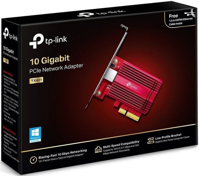 Сетевая карта TP-LINK TX401 1x10GE, PCI Express x1 RC_TX401 фото