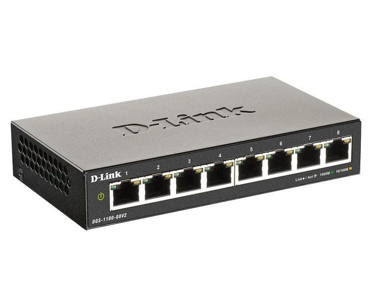 Коммутатор D-Link DGS-1100-08V2 8xGE, EasySmart RC_DGS-1100-08V2 фото