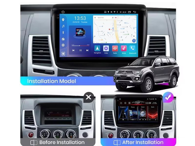 Штатная автомагнитола FORS.auto FS 4 MAX для Mitsubishi Pajero Sport/L200 (4+32Gb, 9") 2006-2015 FA_FS-5396 фото