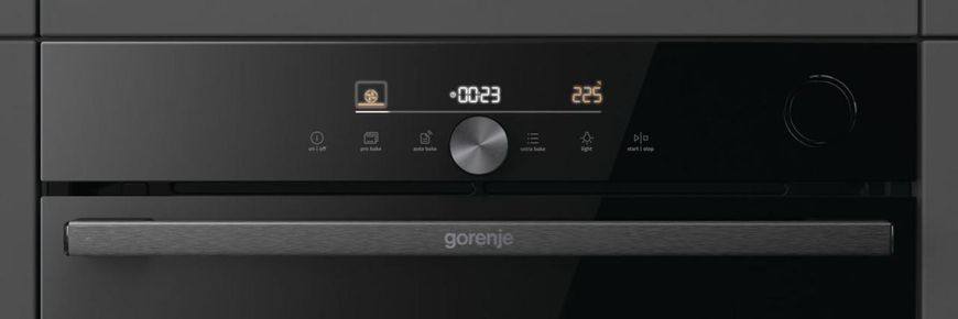 Духова шафа Gorenje електрична, 77л, A+, пара, дисплей, Wi-Fi, чорний RC_BSA6747DGWI фото