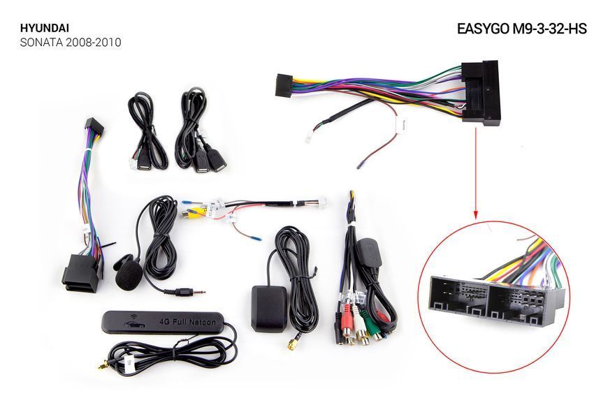 Штатна автомагнітола EasyGo M9-3-32-HS QLED Hyundai Sonata 2008-2010 MA_M9-3-32-HS фото
