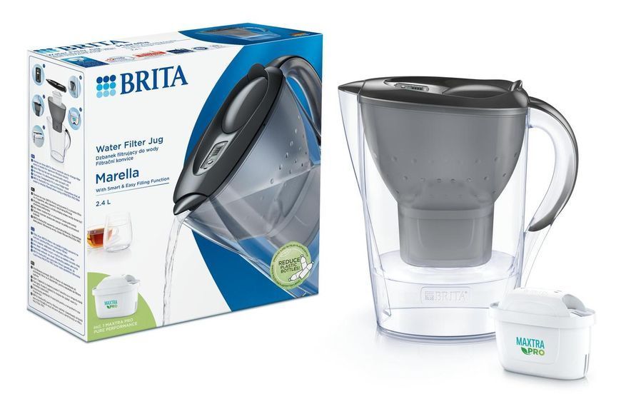 Фильтр-кувшин Brita Marella Memo MXPro 2.4л (1.4л очищенной воды) графит RC_1052794 фото