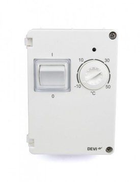 Терморегулятор DEVI DEVIreg 610 (-10+50C), датчик на проводе 3м, электронный, на DIN рейку, макс 10А RC_140F1080 фото