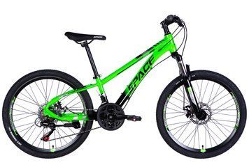 Велосипед AL 24" SPACE MERCURY DD FR рама-11" зелено-черный 2025 VT_OPS-SP-24-028 фото