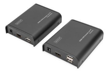 Digitus Подовжувач HDMI KVM по IP, комплект, Full HD, 1080p, через мережевий кабель (Cat 5, 5E, 6), 120м RC_DS-55202 фото