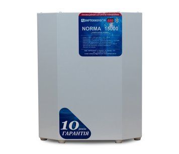 Стабілізатор напруги терісторний NORMA 15 (15000Вт) 220В, стабілізація 120-260, 9 ступенів U_20237 фото