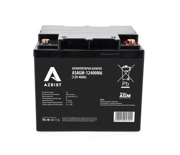 Акумулятор AZBIST Super AGM ASAGM-12400M6, Black Case, 12V 40.0Ah (198x166x171) Q1 U_05702 фото