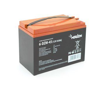 Тягова акумуляторна батарея MERLION 6-DZM-45 12V 45Ah M5 (223х121х175) U_16727 фото