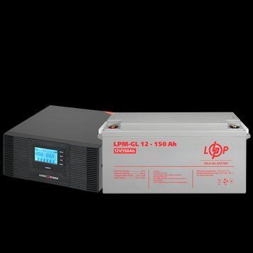 Комплект резервного живлення LP (LogicPower) ДБЖ + гелева батарея (UPS B1500 + АКБ GL 1800W) LP_19997 фото