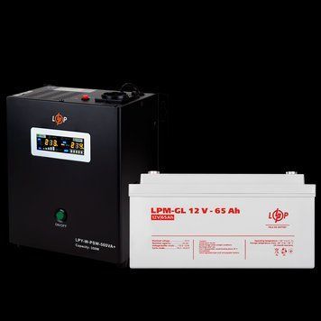Комплект резервного живлення для котла LP (LogicPower) ДБЖ + гелева батарея (UPS W500VA + АКБ GL 900W) LP_5867 фото