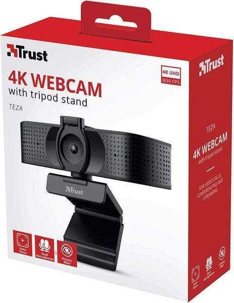 Вебкамера Teza 4K Ultra HD Black Trust RC_24280_TRUST фото