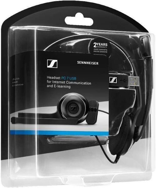 Комп'ютерна гарнітура моно On-Ear EPOS PC 7 Chat, USB, Uni Mic, 2м, Чорний RC_1000431 фото
