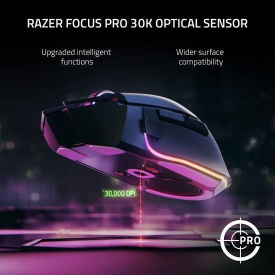 Миша Razer Basilisk V3 Pro, RGB, USB-A/WL/BT, білий RC_RZ01-04620200-R3G1 фото