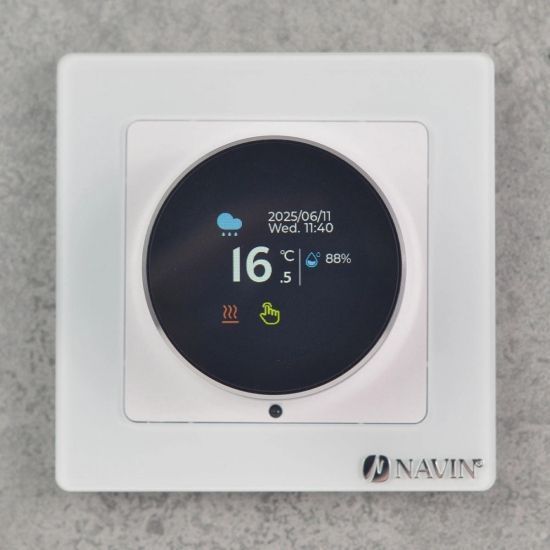Терморегулятор Navin EH20R-16A 5...35 &deg;C для теплої підлоги електронний Wi-Fi Tuya, Smart Life вбудований дротовий датчик 16A 230В білий RC_24-160075-0331 фото