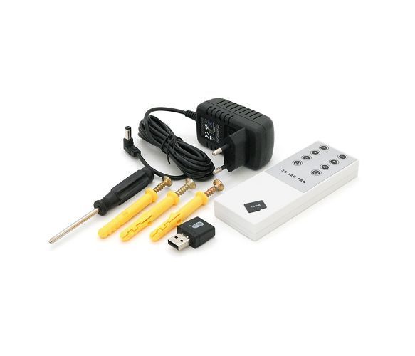 Світлодіодний голографічний проектор-голограма Merlion Z1, 12V/20W, 450*224dpi, кут огляду - 176&deg;, LED: 2*112, 42*42 см U_31052 фото
