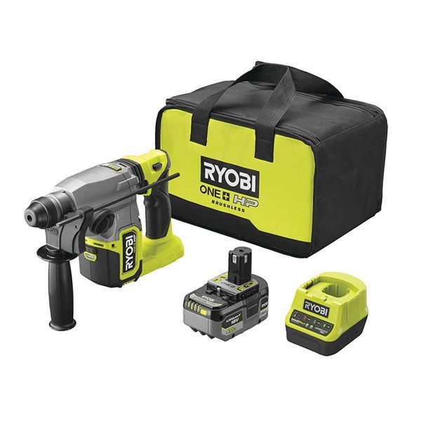 Перфоратор аккумуляторный Ryobi RSDS18X-1C40S (бесщеточный, АКБ 18 В/ 4 Ач, SDS-Plus) HY_099113316 фото