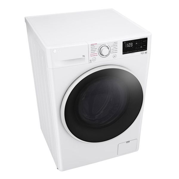 Стиральная машина LG фронтальная, 9кг, 1400, A+++, 57см, дисплей, пара, инвертор, белый RC_F4V3VS7WW фото