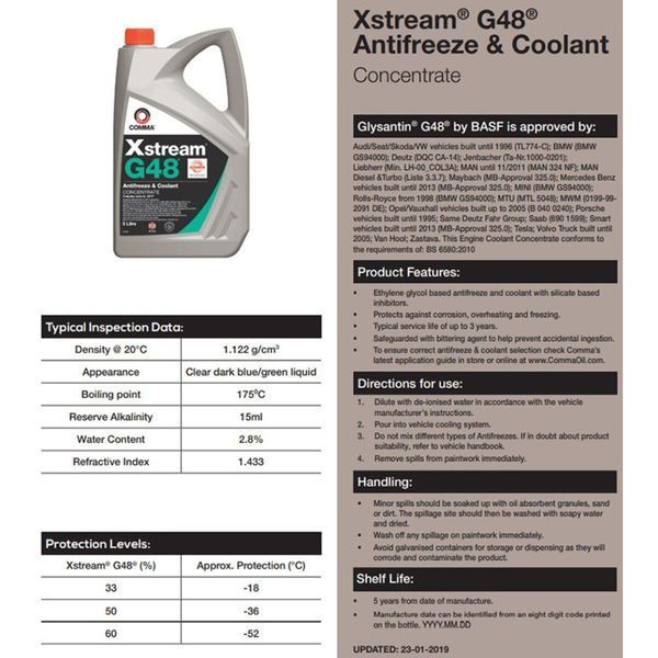 Антифриз концентрат Comma Xstream G48 AF CONC 20л LI_XSG20L фото