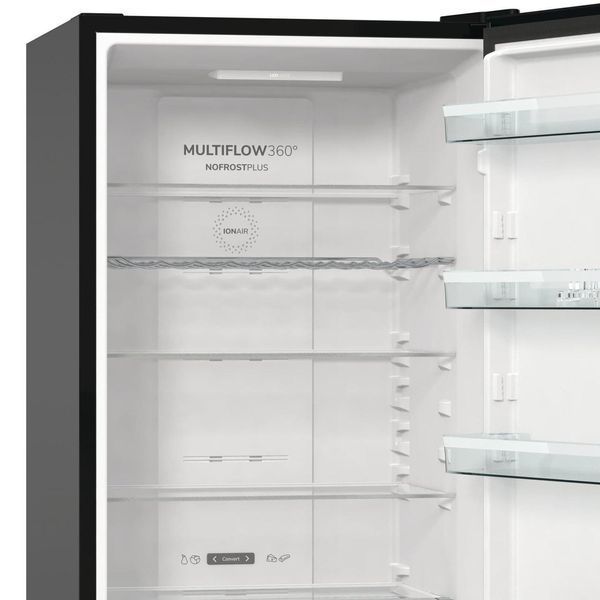 Холодильник с нижн. мороз. камерой Gorenje NRK620EABXL4, 200х60х60см, 2 двери, 235(96)л, А++, Total NF, Зона RC_NRK620EABXL4 фото